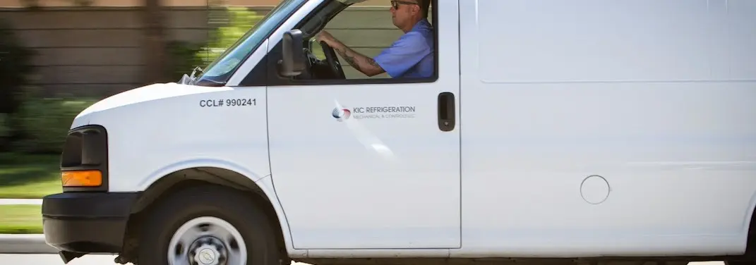 KIC Refrigeration service vehicle serving Rapho area