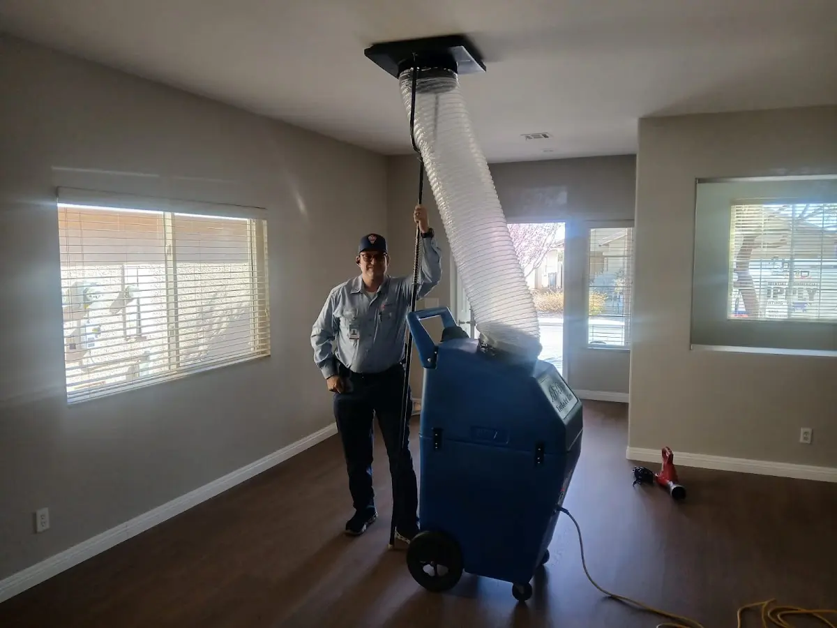 Professional Dryer Vent Cleaning work inside a Rapho home
